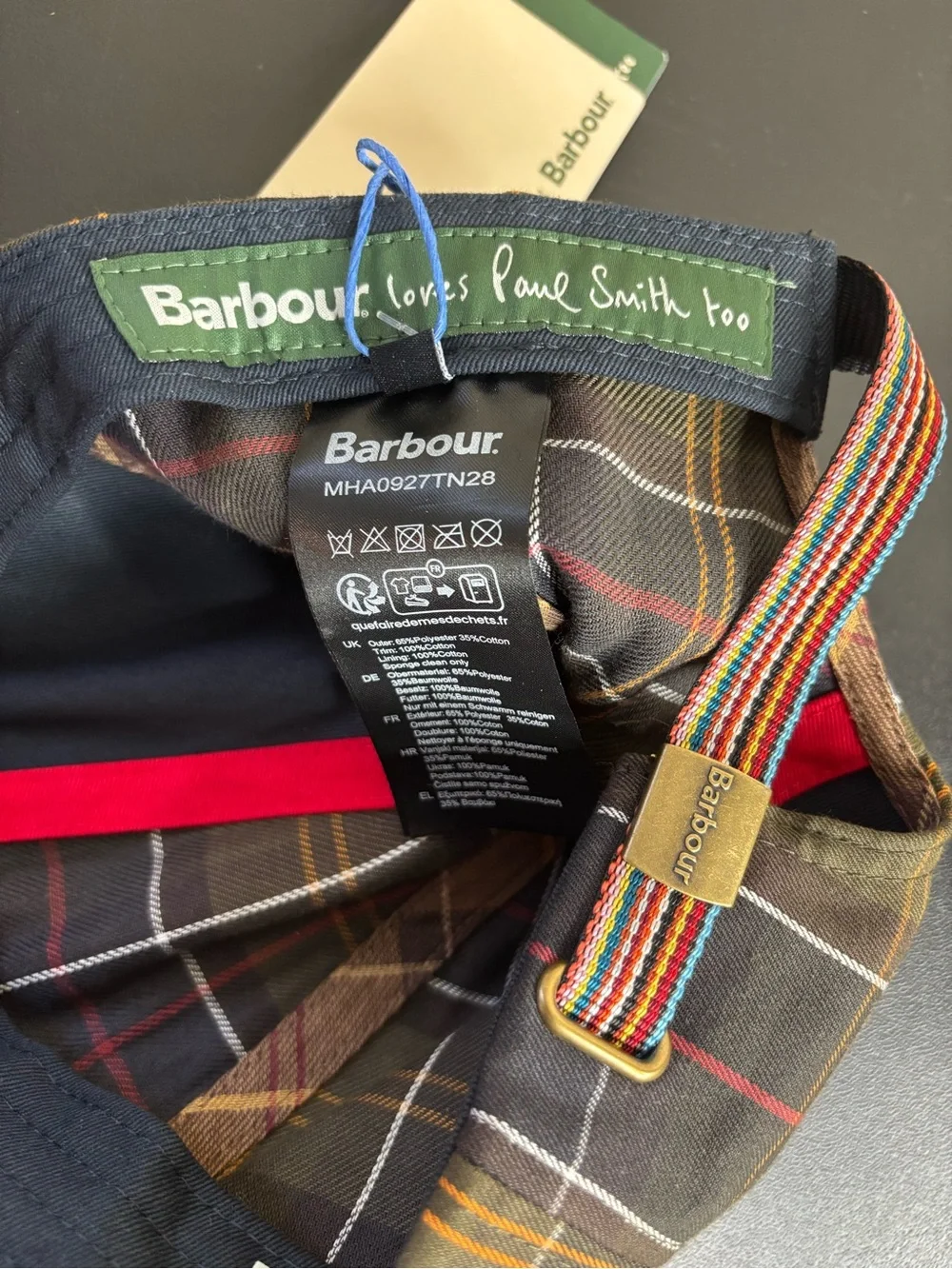 Barbour X Paul Smith Loves Barbour Baseball Cap plaid/corduroy